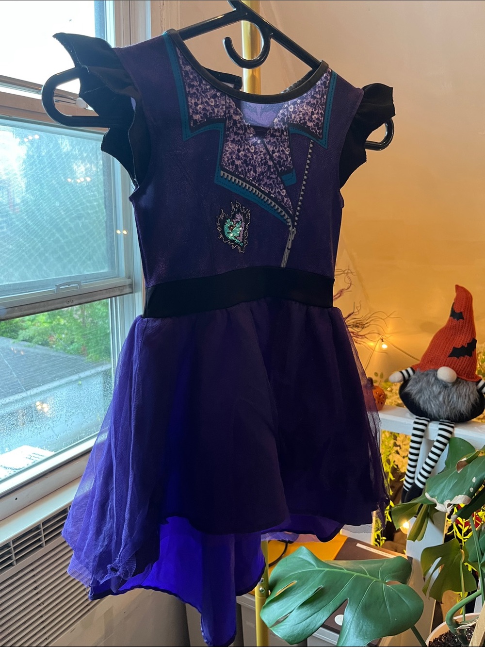 Disney Purple Ruffled Sleeve Costume Dress